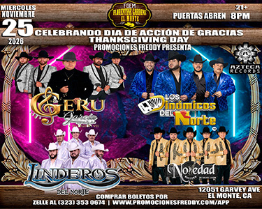 1125small Promociones Freddy | Tickets Express | Keith Nieto • Geru y su Legion 7 • Los Dinomicos del Norte • Linderos del Norte • La Novedad Norteña